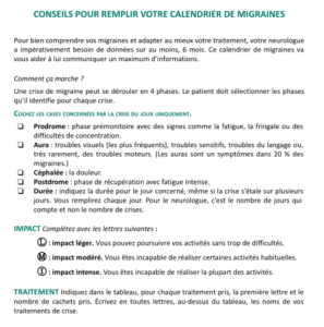 calendrier migraines lvdm